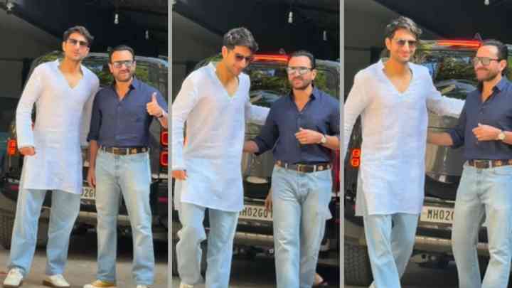 ਸੈਫ ਅਲੀ ਖਾਨ ਆਪਣੇ ਪੁੱਤਰ ਇਬ੍ਰਾਹੀਮ ਖਾਨ ਦੇ ਨਾਲ ਆਏ ਨਜ਼ਰ, ਯੂਜ਼ਰਸ ਨੇ ਕਿਹਾ ‘ਦੋ ਭਾਈ, ਦੋਨੋਂ ਤਬਾਹੀ’